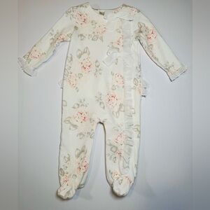 Miniclasix Floral Ruffle and Bow Footie Size 9M